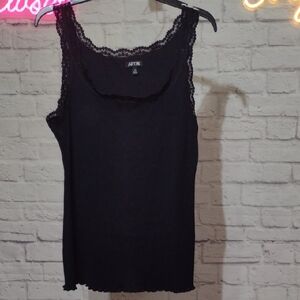 Apt. 9 Black Camisole with Lace Trim